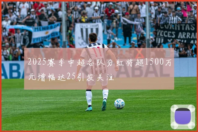 2025赛季中超各队分红将超1500万元增幅达25引发关注